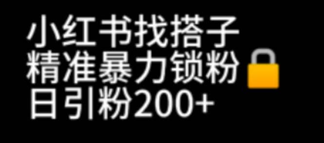 小红书找搭子暴力精准锁粉+引流日引200+精准粉-一起发