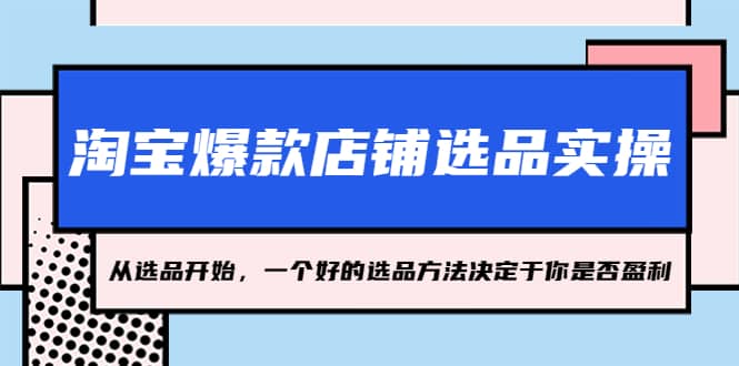 淘宝爆款店铺选品实操，2023从选品开始，一个好的选品方法决定于你是否盈利-一起发