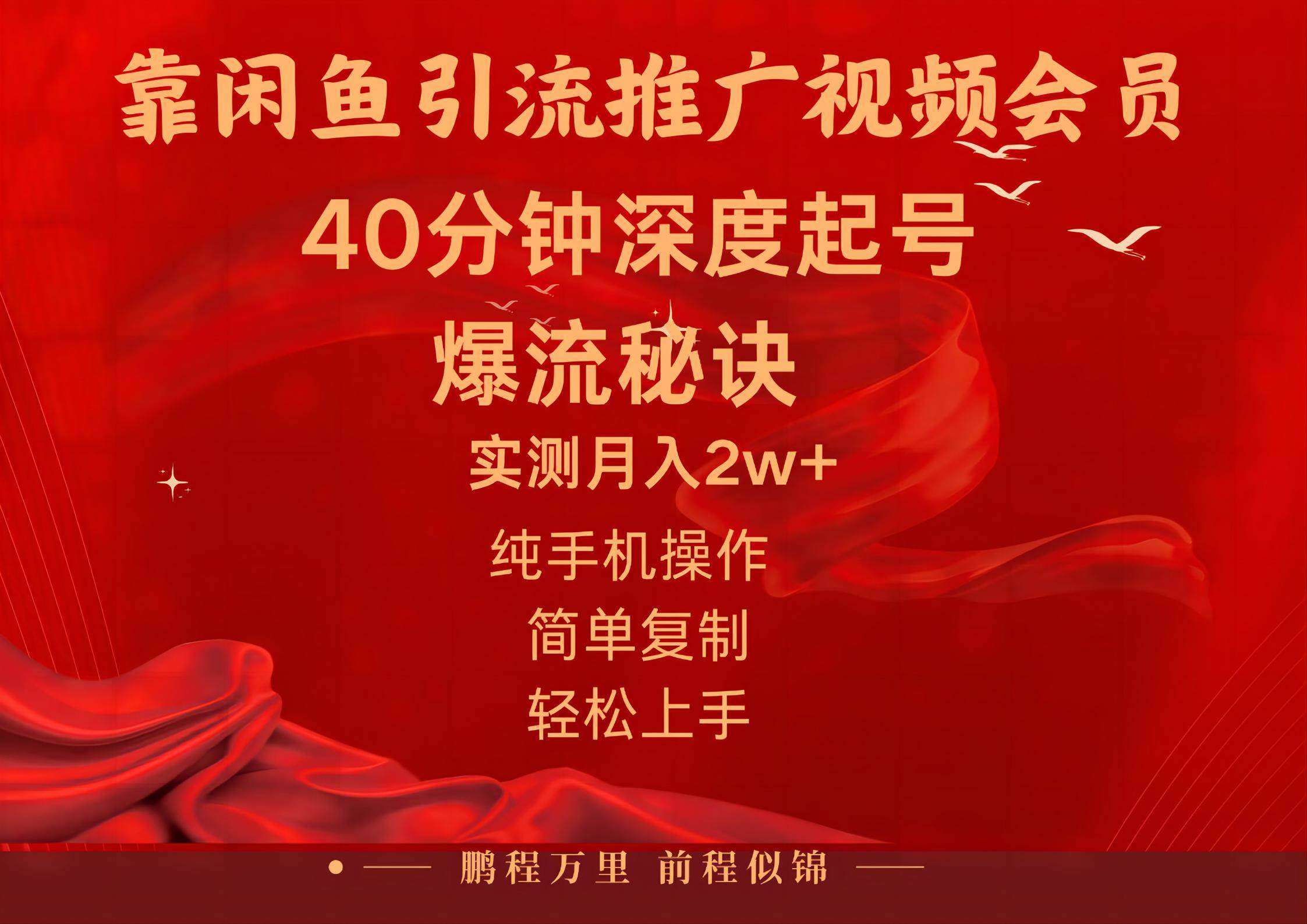 闲鱼暴力引流推广视频会员,能做到日入2W+,操作简单-一起发