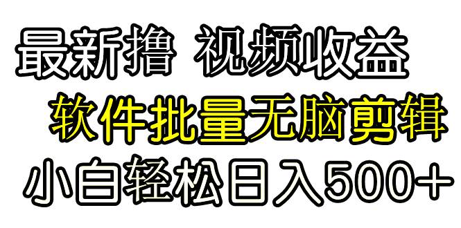 发视频撸收益，软件无脑批量剪辑，第一天发第二天就有钱-一起发