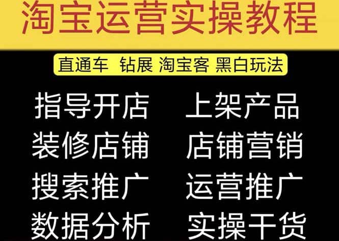 2023淘宝开店教程0基础到高级全套视频网店电商运营培训教学课程（2月更新）-一起发