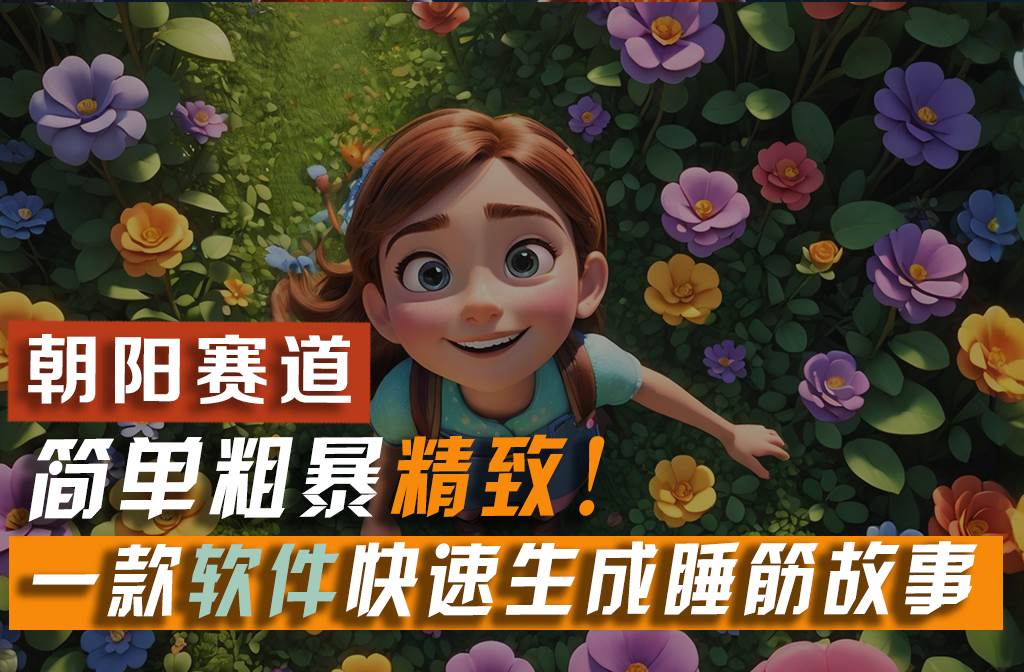 利用一款软件5分钟一条爆款睡前故事,简单粗暴精致!小白月入2w+-一起发