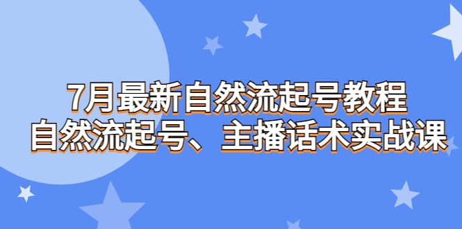 7月最新自然流起号教程，自然流起号、主播话术实战课-一起发