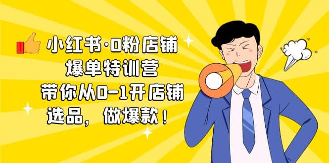 小红书·0粉店铺爆单特训营 带你从0-1开店铺，选品，做爆款（课程+工具包）-一起发