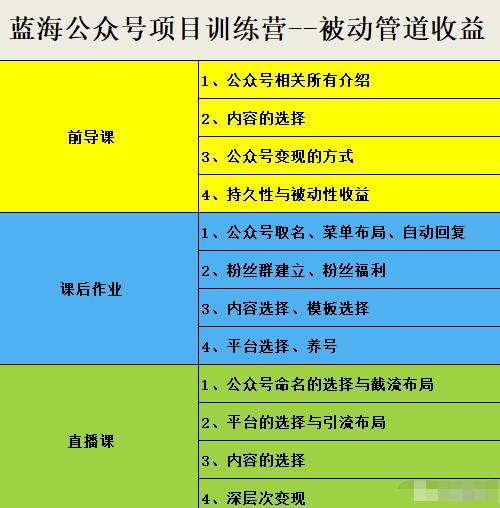 米辣微课·蓝海公众号项目训练营，手把手教你实操运营公众号和小程序变现-一起发