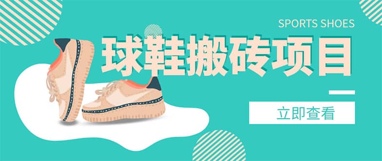 外面收费998的球鞋搬砖项目【详细教程+资源渠道】-一起发