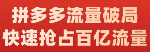 阿杰·拼多多流量破局:如何打黑标，爆款的思路，拼多多流量框架，快速抢占百亿流量-一起发