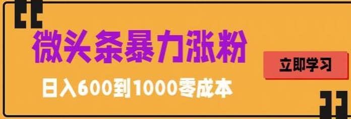 微头条暴力涨粉技巧搬运文案就能涨几万粉丝，简单0成本，日赚600-一起发