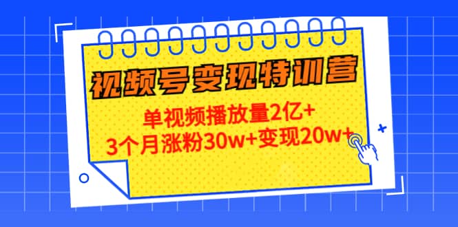 20天视频号变现特训营:单视频播放量2亿+-一起发