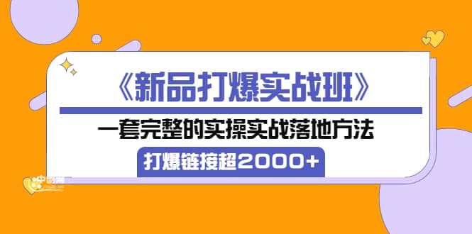 《新品打爆实战班》一套完整的实操实战落地方法，打爆链接超2000+（38节课)-一起发