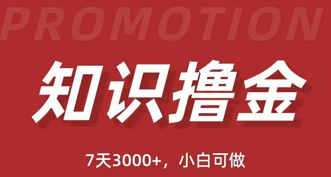 抖音知识撸金项目：执行力强当天见收益(教程+资料)-一起发