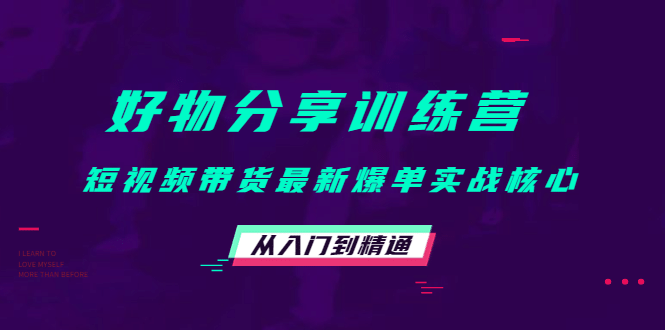 好物分享训练营：短视频带货最新爆单实战核心，从入门到精通-一起发