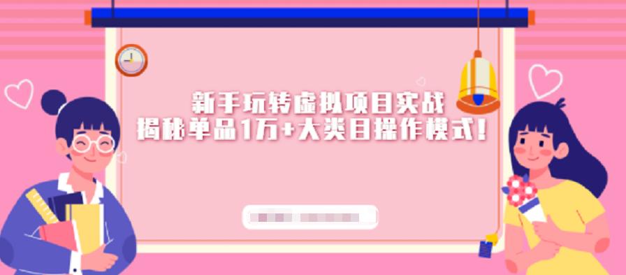 新手玩转虚拟项目实战，揭秘单品1万+大类目操作模式【视频课程】-一起发