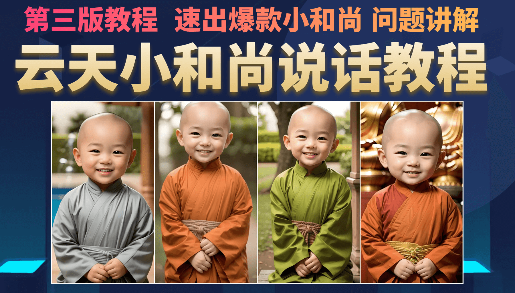 云天小和尚会说话，7天万粉（第3版教程）-一起发