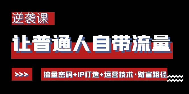 让普通人自带流量的逆袭课：流量密码+IP打造+运营技术·财富路径-一起发