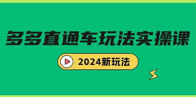 多多直通车玩法实战课,2024新玩法(7节课)-一起发