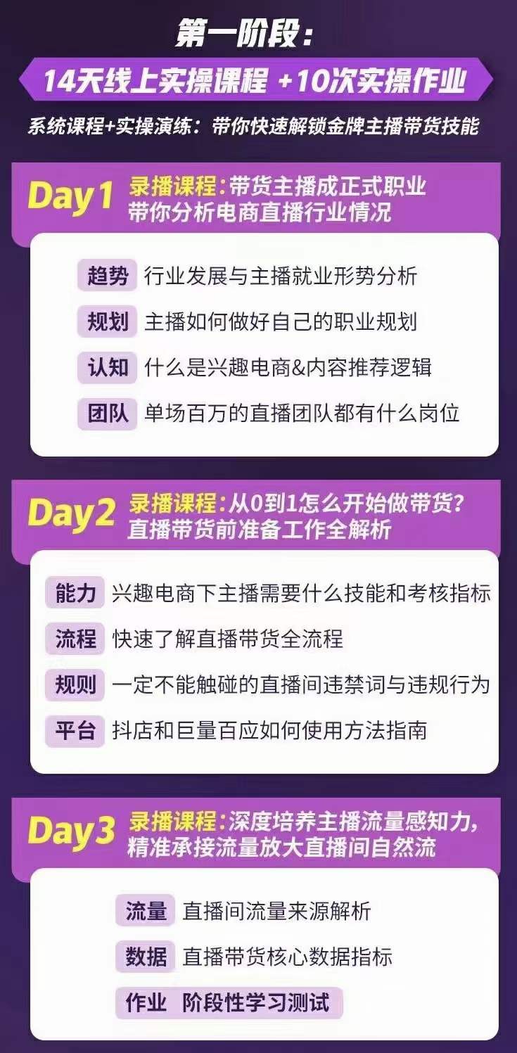图片[1]-金牌主播实战进阶营 普通人也能快速变身金牌带货主播 (价值3980)-一起发