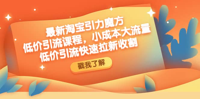 最新淘宝引力魔方低价引流实操:小成本大流量-一起发