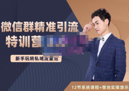 陆明明·微信群精准引流特训营3.0，借助微信群进行引流操作，打造私域流量池-一起发