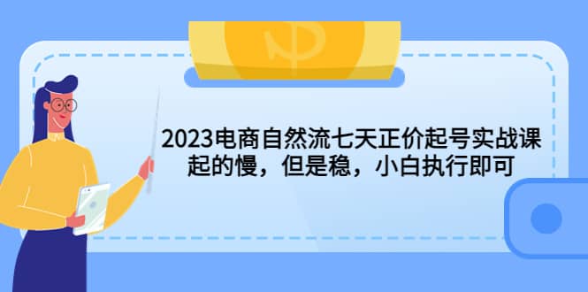 2023电商自然流七天正价起号实战课：起的慢，但是稳，小白执行即可-一起发
