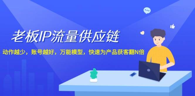 老板 IP流量 供应链，动作越少，账号越好，万能模型，快速为产品获客翻N倍-一起发