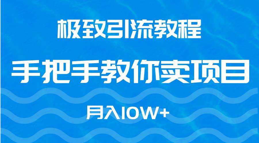 极致引流教程,手把手教你卖项目,月入10W+-一起发