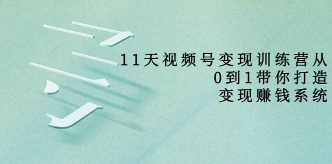 好望角·11天视频号变现训练营，从0到1打造变现赚钱系统（价值398）-一起发