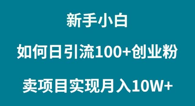 新手小白如何通过卖项目实现月入10W+-一起发