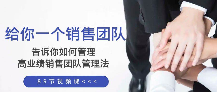给你一个销售团队，告诉你如何管理，高业绩销售团队管理法（89节课）-一起发