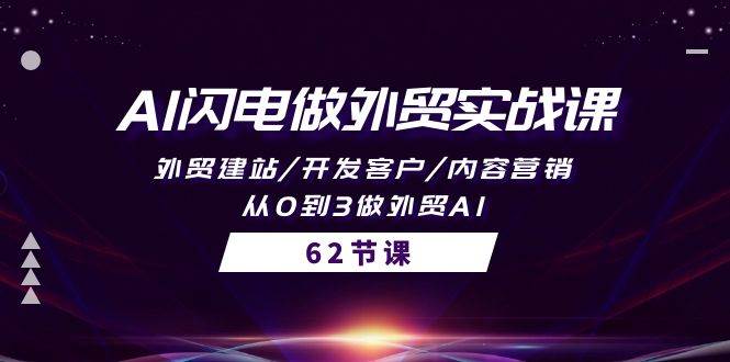 AI闪电做外贸实战课，外贸建站/开发客户/内容营销/从0到3做外贸AI-62节-一起发