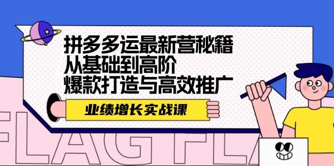 拼多多运最新营秘籍：业绩 增长实战课，从基础到高阶，爆款打造与高效推广-一起发