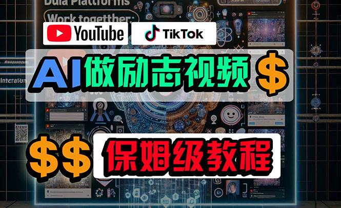 利用AI制作励志视频,在YouTube和TikTok赚钱,小白可做(附工具)-一起发