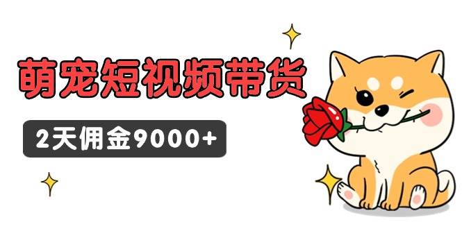 东哲日记·萌宠短视频带货，2天佣金9000+-一起发