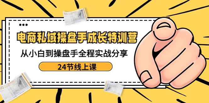电商私域-操盘手成长特训营：从小白到操盘手全程实战分享-24节线上课-一起发
