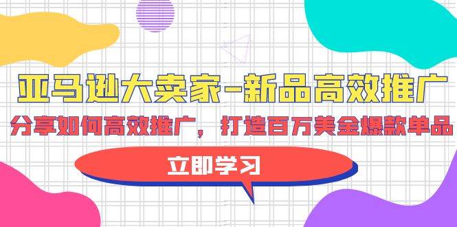 亚马逊 大卖家-新品高效推广，分享如何高效推广，打造百万美金爆款单品-一起发