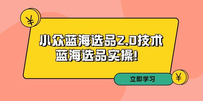 拼多多培训第33期：小众蓝海选品2.0技术-蓝海选品实操！-一起发