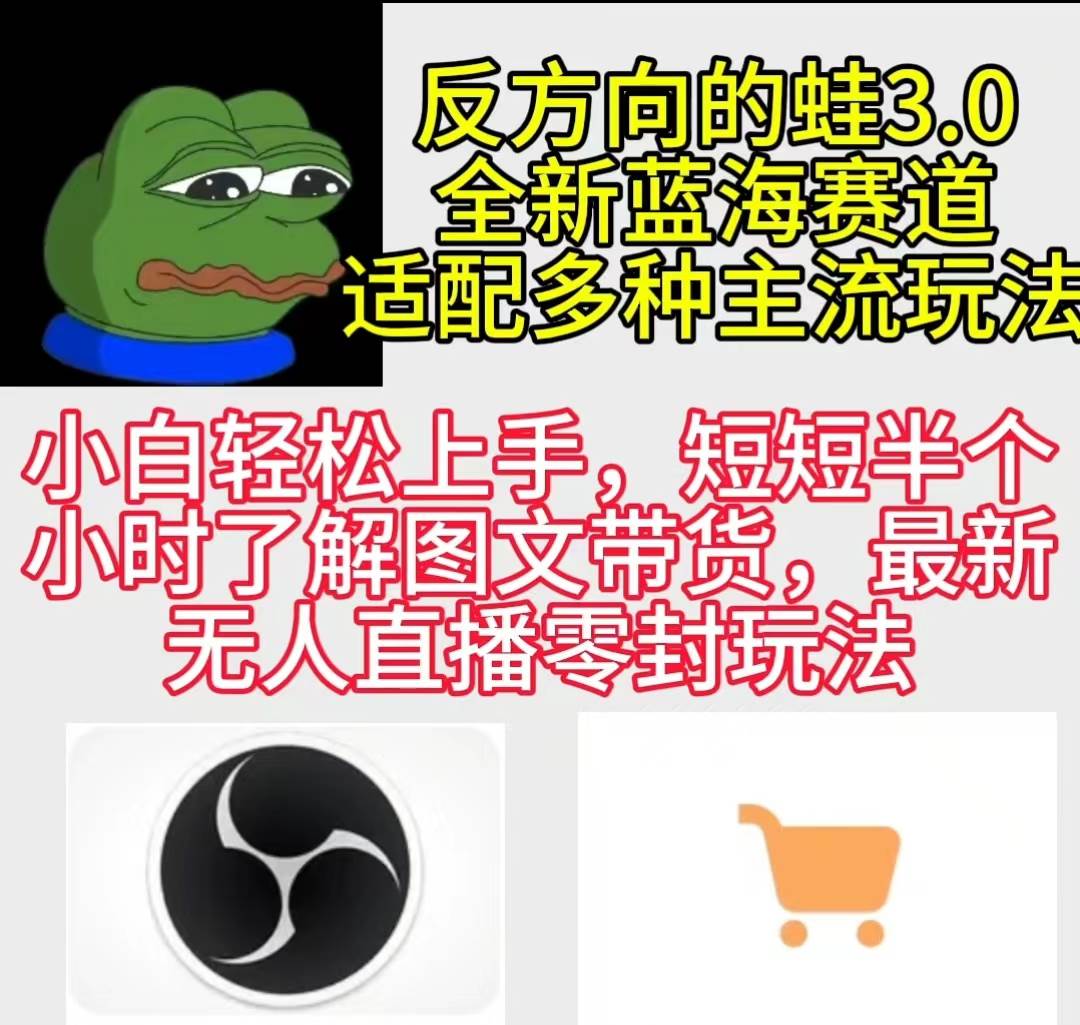 反方向的蛙3.0，图文最新玩法，变现多元化，新蓝海项目，小白轻松上手-一起发