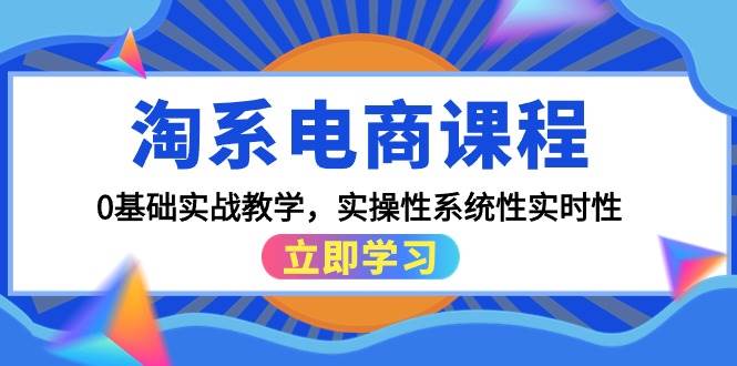 淘系电商课程，0基础实战教学，实操性系统性实时性（15节课）-一起发