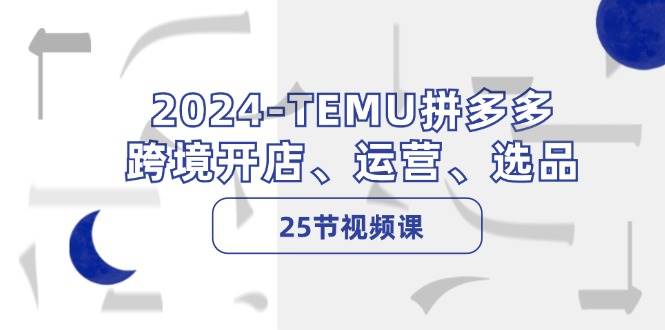 2024-TEMU拼多多·跨境开店、运营、选品(25节视频课)-一起发