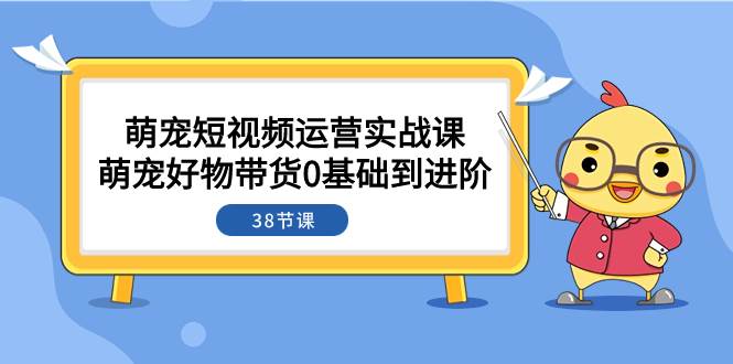 萌宠·短视频运营实战课:萌宠好物带货0基础到进阶(38节课)-一起发