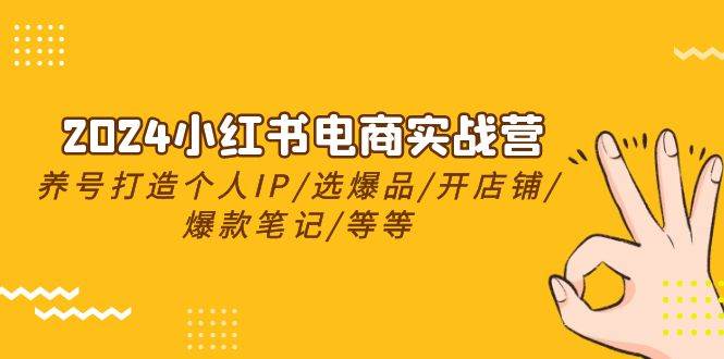 2024小红书电商实战营，养号打造IP/选爆品/开店铺/爆款笔记/等等（24节）-一起发
