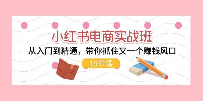 小红书电商实战班,从入门到精通,带你抓住又一个赚钱风口(16节)-一起发