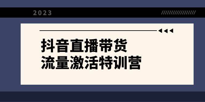 抖音直播带货-流量激活特训营,入行新手小白主播必学(21节课+资料)-一起发
