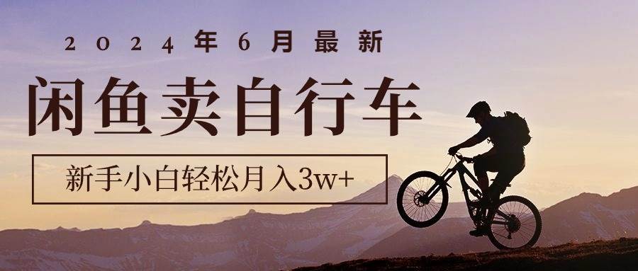 2024年6月最新闲鱼卖自行车,新手小白轻松月入3w+项目-一起发