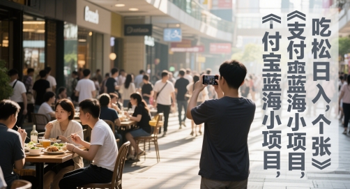 支付宝蓝海小项目，吃饭逛街拍个照，轻松日入1张-一起发
