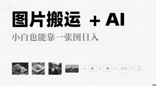 图片搬运+AI,小白也能靠一张图,日入4张-一起发