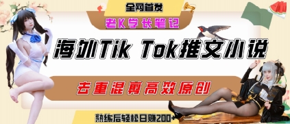 海外tiktok小说推文暴力项目,高停留率,高转化率,上手后一天搞顿饭钱不是问题-一起发