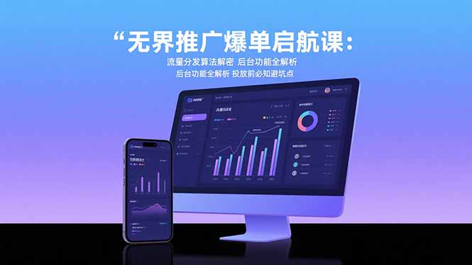 (15567期)无界推广爆单启航课:流量分发算法解密 后台功能全解析 投放前必知避坑点-一起发