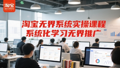 淘宝无界系统实操课程,系统化学习无界推广-一起发
