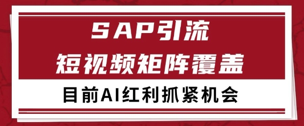 小红书某音sap赛道引流获客 自热矩阵日引200+【揭秘】-一起发